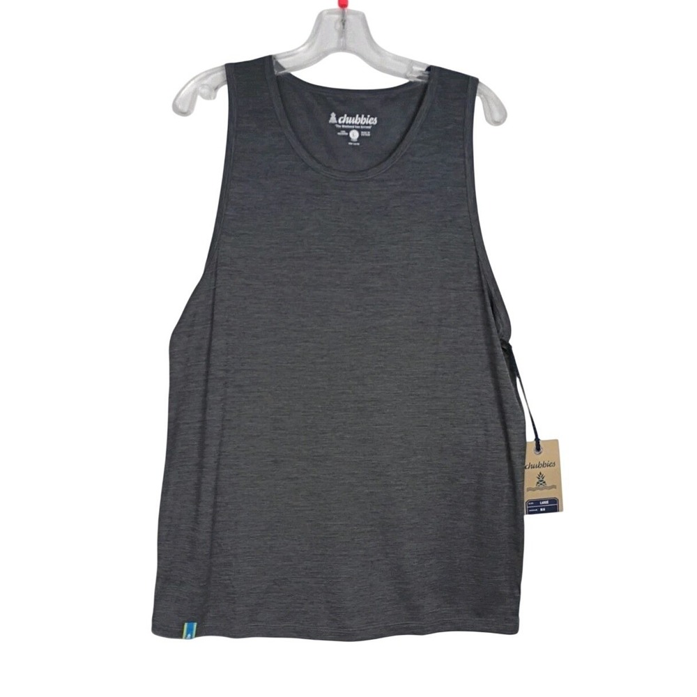 CHUBBIES Gray men's tank top sz L Casual Sleeveless New